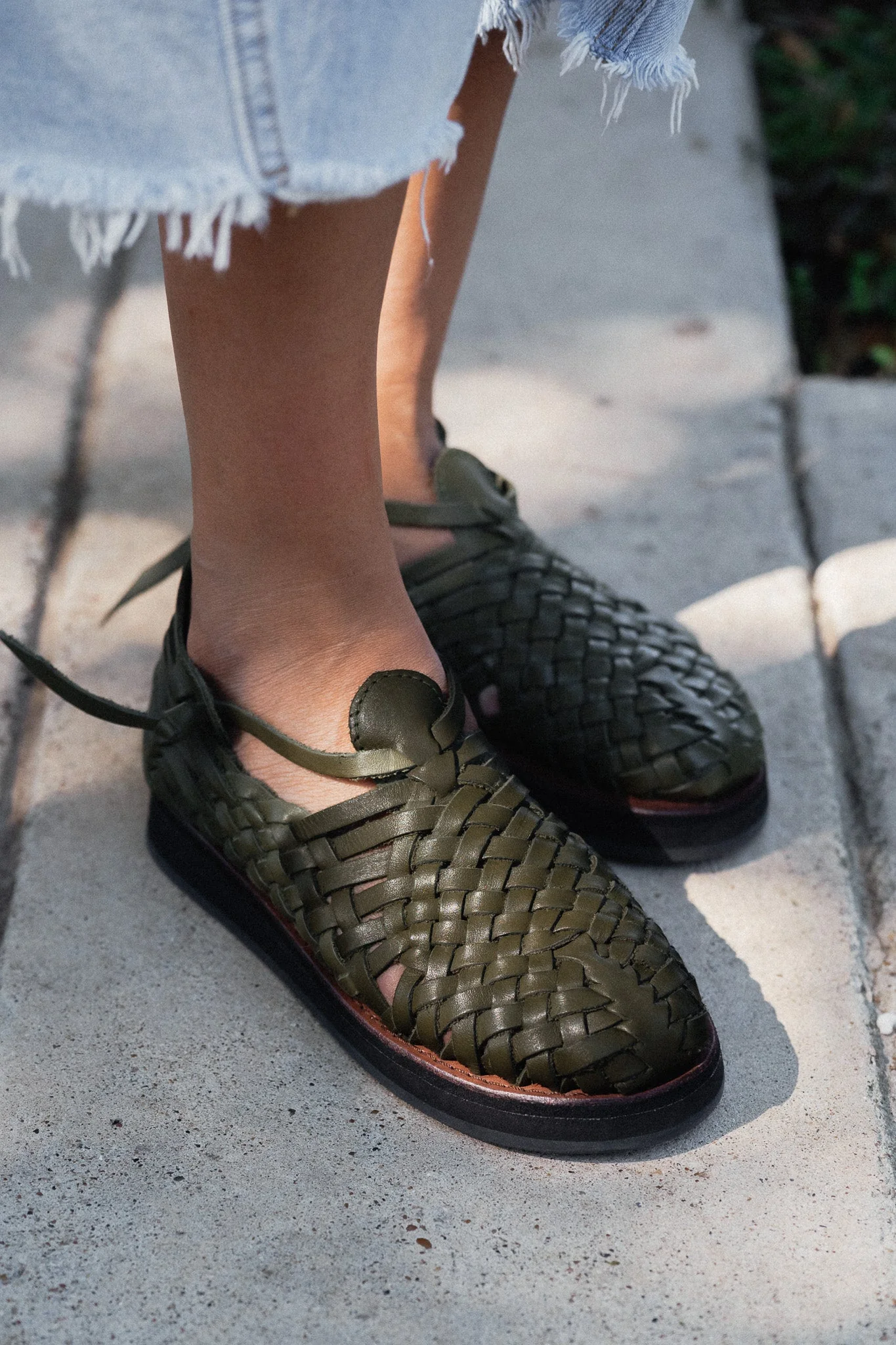 Tarasco Leather Huaraches - Green - Image 8