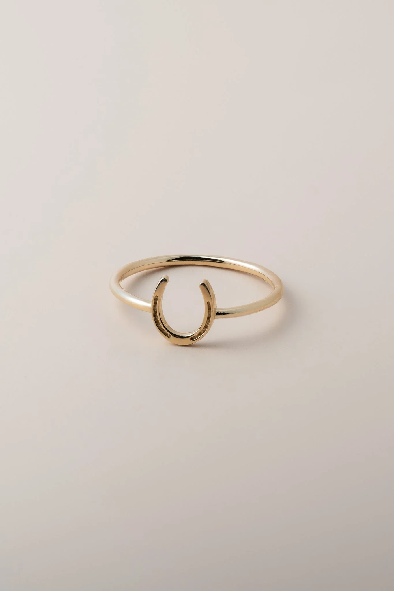 Thin Horseshoe 14K Ring