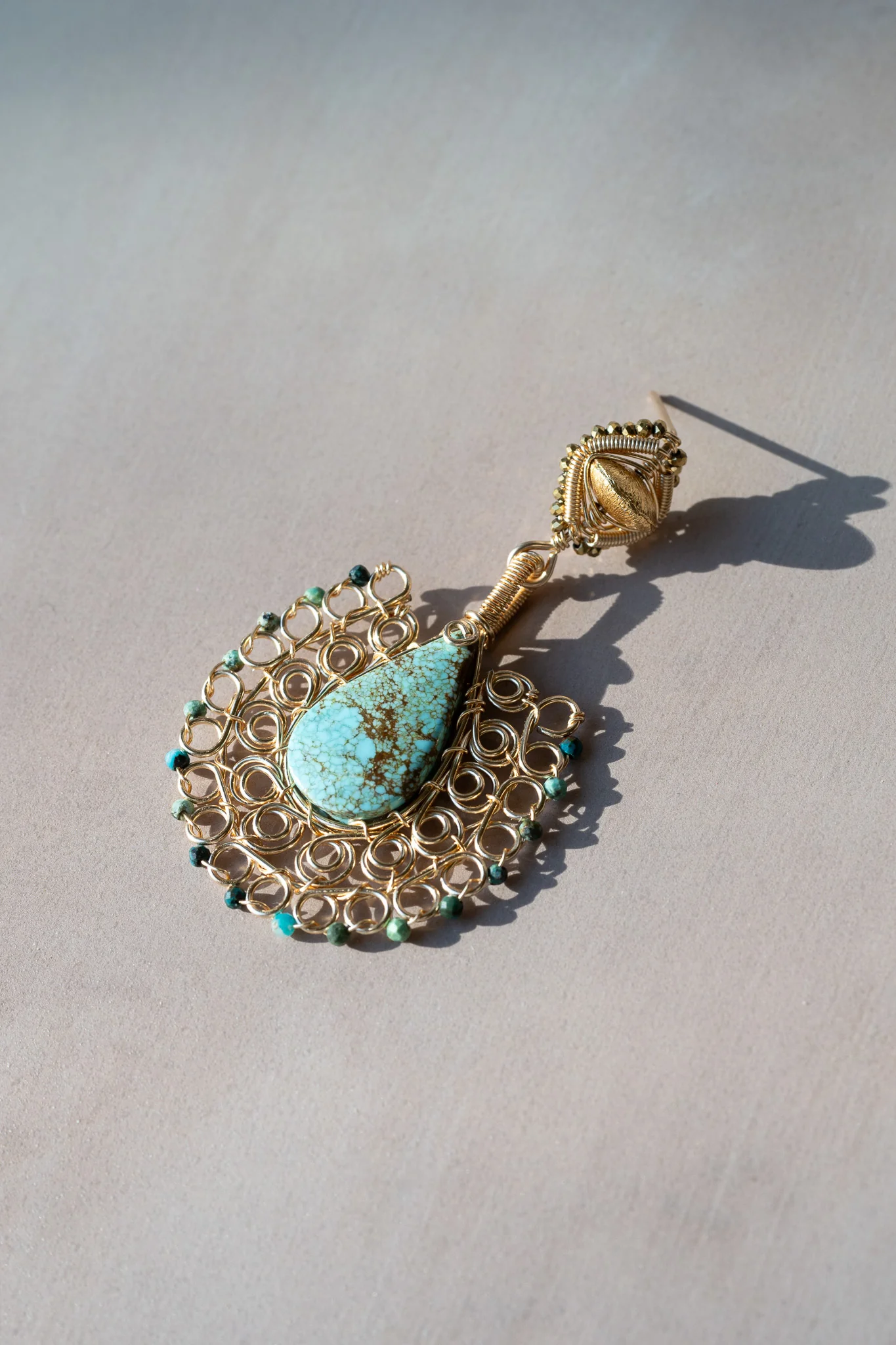 Turquoise Drop Earrings - Image 4