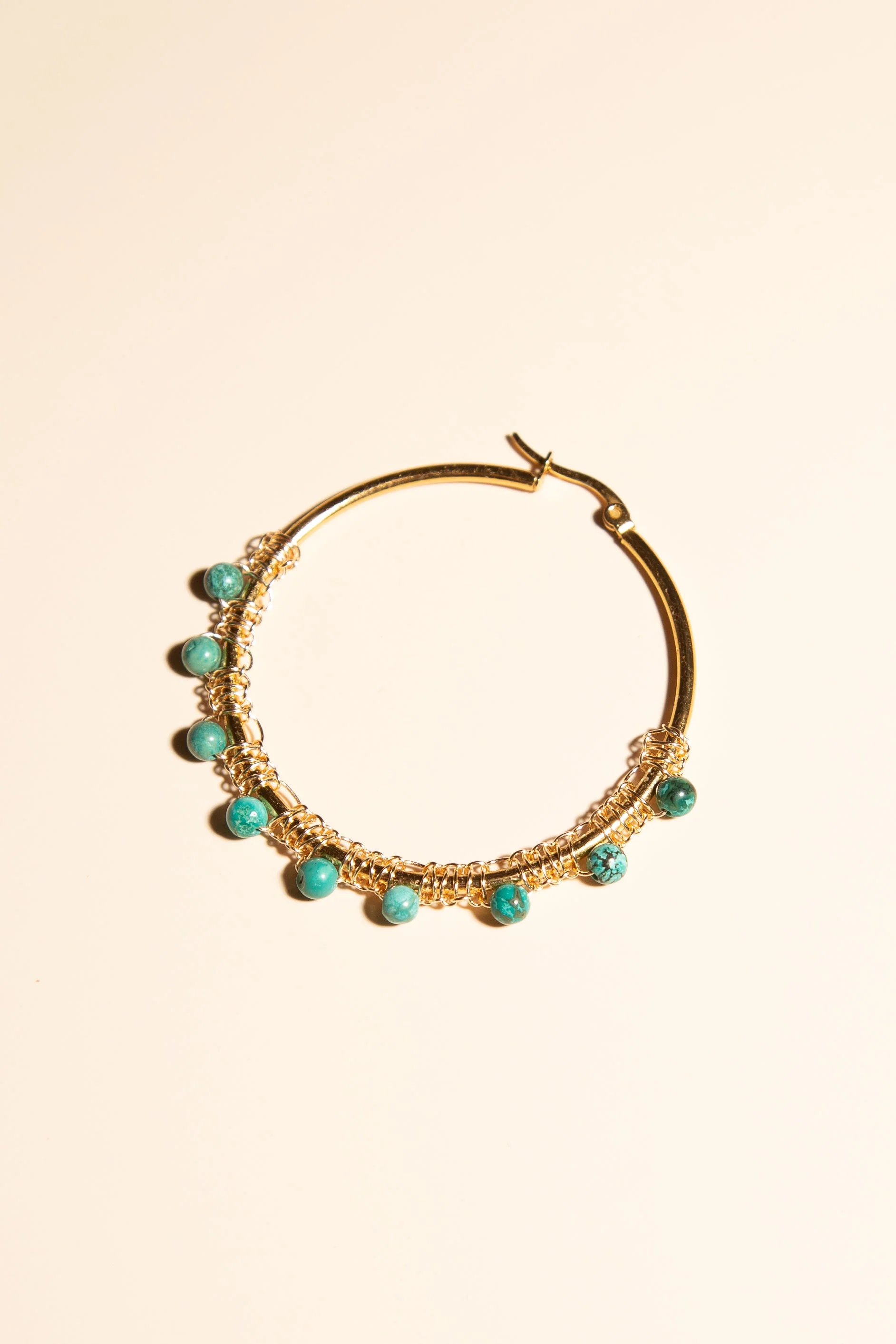 Turquoise Hoop Earrings - Image 4