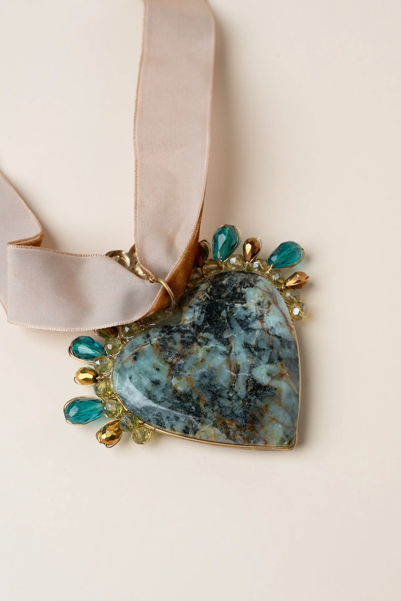 Turquoise Sacred Heart Necklace - Image 5